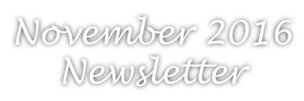 October 2016 Newsletter