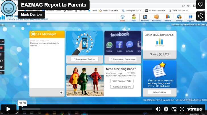 Reporting to parents